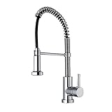 Whitehaus wh2070079光沢クロムジェムCommercial蛇口W /プルダウンスプレー クローム WH2070079-C 1