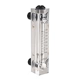 SODIAL(R) 黒い調整できるノブ　0.1-1 GPMパネルタイプ　水流量計　LZM-15