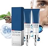 Himeye ペプチド ブライトニング アイ セラム、メンズ コラーゲン アイ クリーム、インスタント ファーム アイ タイトニング リフティング クリーム、ペプチド タイト スキン アイ ジェル、アイ コラーゲン セラム ローラー (2個)