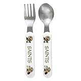 Baby Fanatic Fork and Spoon Set, New Orleans Saints by Baby Fanatic