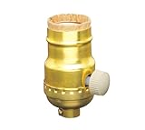 Leviton 6151 Incandescent Lamp Holder Socket Dimmer, Metal Finish, Brass Color by Leviton