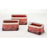 バスケット3個セット/S：W36×D25×H22cm M：W42×D28×H24cm L：W47×D37×H26cm/バンブー ラッカー塗装 ※TTF-710SETとアソート可