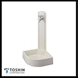 立水栓 水栓柱ユニット一式　(3点セット)　トライアングル 【SC-TRI-WH/GPT-TRI-WH/JA-K13-ME】