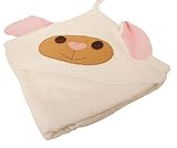 Kidsパンダ/羊フード付きタオル、竹繊維、綿、Unbelievablyソフトより耐久性、低刺激性、超吸収性、抗菌、防臭、生分解性、環境に優しい S ホワイト B01LZ8XCZB