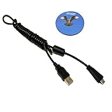 HQRP USBケーブル、Sony Cyber-Shot DSC-TX10 DSC-TX20 DSC-TX5 DSC-TX55 DSC-TX66 DSC-TX100 DSC-TX100V デジタルカメラに互換可能と互換性のある