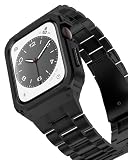 CASETYBOX アップルウォッチ バンド 一体型 メンズ ステンレス 40mm 41mm 44mm 45mm 49mm アップルウォッチ9 8 7 6 SE 5 4 ウルトラ1/2対応 (40mm/41mm/44mm/45mm/49mm)