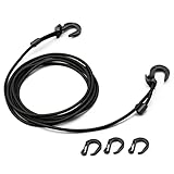 デイトナ(Daytona) バイク用 荷台 ゴムひも 長さ調整式 ストレッチ コード&フック 3.5m ブラック 72216