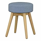 佐藤産業 丸形 スツール(Φ32.5cm) COTIE(コティー) ライトブルー(脚部:ナチュラル) COT43-32LBL NA