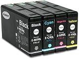 IC90L 顔料 4色セット (ICBK90L×1 ICC90L×1 ICM90L×1 ICY90L×1) 増量 エプソンプリンター用 互換インク 残量検知機能付 (IC90 PX-B700 PX-B700C2 PX-B700C3 PX-B700C5 PX-B700C9 PX-B750F PX-B750FC2)
