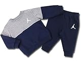 (Jordan)ジョーダン ベビージョーダン トレーナー＆パンツ　セットアップ (紺灰白, 6-9M (6～9ヶ月頃 70-75cm)) [並行輸入品]