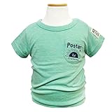 (ポスター) POSTAR　シンプル TEE キッズ Tシャツ　杢グリーン　110cm