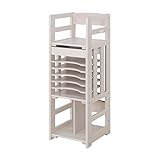 【JAJAN】天然木キッズ【nico】ランドセルラック ホワイト［おまけ付き］[オプション取付可]幅40cm奥行40cm高さ115cm「天然木nicoシリーズ」JJ-100RW_s