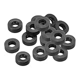 PATIKIL M3 ゴム製平ワッシャー 16個パック 3 mm 内径 8mm 外径 3 mm 厚シーリングスペーサーガスケットリング 蛇口パイプ水ホースファスナーボルト用 黒
