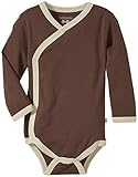 Babysoy Eco Essential着物ボディースーツ カラー: ブラウン