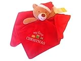 Babys My First Christmas Plush Teddy Bear Santa Snuggle Blanket Rattle by Baby Starters