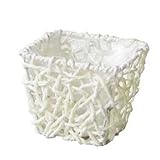 定番バスケット　ペーパーカゴ　5寸角タイプ　縦型鉢カバー　白　6-1007