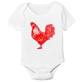 The Spunky Stork SHIRT ユニセックス・ベビー ベビー・ガールズ US サイズ: 3-6 Months カラー: ホワイト