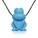 ベイビーおしゃぶり/感覚/オーラルモーター Siliconies Froggy Chewable Necklace (Blue)