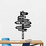 STAR WARS Roadポインタ壁デカールWay Sign引用符Death Star Galaxyビニールステッカームービー漫画少年キッズ壁アート保育園装飾壁画186 CRT