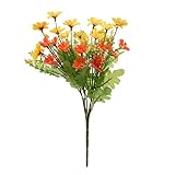 SUND　造花　コスモス　DIY　手作り　インテリア　雑貨　シルクフラワー　可愛いカラバリ 高品質　造花　枯れない　結婚式　誕生日　発表会　入学式　卒業式　適用　選べる4色　オレンジ