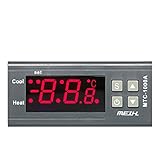 Vuage(TM) NTCセンサ2リレー冷却AC220Vサーモスタット温度調節計LEDの熱電対温度コントローラ暖房