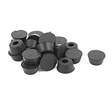 uxcell　脚ピタキャップ　ゴムフィートパッド　ノートパソコンパッド用　ブラック　ゴム　22mm x 11mm　21個入り