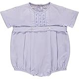 CarriageブティックBaby Boy手刺繍クラシックCreeperロンパース – ブルータキシード カラー: ブルー