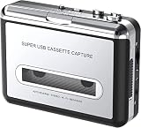 DIGITNOWカセットプレーヤー - カセットテープをUSB経由でMP3 CDコンバーターに変換するポータブルカセットテープコンバーターは、MP3オーディオ音楽を取り込み、ノートパソコンやPCと互換性のあるMP3形式に変換するウォークマンテープカセット