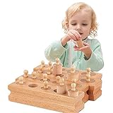 kimurea select (キムレアセレクト) モンテッソーリ 幼児 教育 木製 知育玩具 シリンダー ブロック 円柱さし 4本セット おもちゃ