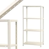 スマートラック NSTR-546 幅70×奥行40×高さ150cm 4段 ホワイト 40㎏/段