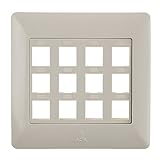 Legrand on-q 364305 – 03 Anyport Designer Wallplate、フェースプレート、12ポート、アイボリー