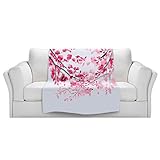 ブランケットウルトラソフトFuzzy 4サイズ！DIANOCHEデザインからby Catherine Holcombe Cherry Blossom Home Decor Unique Designe