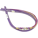 [SOUBIEN] (ソウビエン) 帯締め 古代紫 パープル パール 手組紐 正絹 [結婚式/成人式/振袖]