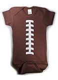 Baby Football One Piece Bodysuit Outfit Brown Unisex (6-12 months) by Chamuco Customs