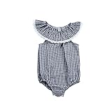 Cutelove ベビー服　女の子　ボディスーツ　ロンパース　ノースリーブ　夏　レース　チャック　格子縞　ワンピース　超可愛い