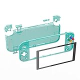 eXtremeRate switch liteに対応用クリア素材のDIY互換するケースシェル、任天堂switchライトコントローラー修理キットハウジング/スクリーンフィルム付き、switchライトに対応用カスタムケースカバー【エメラルドグリーン】