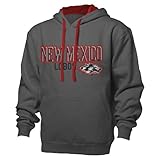 NCAA New Mexico Lobosベンチマークカラーブロックプルオーバーフード、XXL、グラファイト/レッド