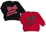 (キャンディヘブン)candy heaven 【candy heaven】 キャンディヘブン リボン付き ポートネック トレーナー 80cm/90cm/95cm 90 レッド