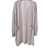 Marshel マタニティ カーディガン アウター 長袖 春 夏 カジュアル 体型カバー おしゃれ ゆったり シンプル 薄手 産前 産後 グレー 【ポケット付き】