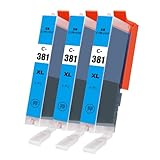 Feier キャノン用 BCI-381XLC 381XL 380XL 互換インクカートリッジ BCI-381C シアン 大容量 3本セット Canon用 インク 381対応機種TR703/TR7530/TR8530/TR8630/TS6130/TS6230/TS6330/TS7330/TS8130/TS8230/TS8330/TS8430/TR9530 大容量 残量表示 個別包装