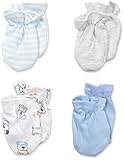 Bon Bebe Baby Boys ' Puppy Paws Assorted 4 Pack Mitten Set カラー: ブルー