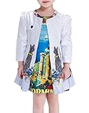 (ウォ２U)Woo2u 女の子 ガールズ キッズ 春夏 長袖 可愛い猫 Aライン カジュアル 子供服 通勤 通学 三五七 入学式 コート 防寒着 運動 ジャケット 上着 チュニック 120