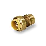 Everflow Pushlock upfc134 1インチx 3 / 4インチLongプッシュXメスアダプタpush-fit継手、Made with Lead Free DZR鍛造真鍮、接続Pex、