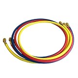 〈布袋尊〉R134a R12 R22 R502 交換用 ガスチャージホース 3本セット 120 / 150cm (120cm)