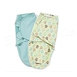 Summer サマー SwaddleMe スワドルミー 2枚 セット　SMサイズ　おくるみ 574300 Monke Fun[並行輸入品]