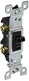 Leviton 1451-2E 15 Amp, 120 Volt, Toggle Framed Single-Pole AC Quiet Switch, Residential Grade, Grou