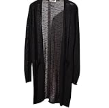 Marshel マタニティ カーディガン アウター 長袖 春 夏 カジュアル 体型カバー おしゃれ ゆったり シンプル 薄手 産前 産後 ブラック 【ポケット付き】