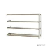 軽中量棚200kg 連結 幅180×奥行60×高さ120cm 4段 アイボリー 200kg/段