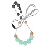 B Blesiya 赤ちゃん シリコン 看護 歯ブラシ 咀嚼可能 緑 歯型ネックレス おもちゃ 柔らかい