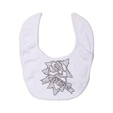 Silly Souls True Love Cotton Bib White / Silver 0-24 Months by Silly Souls